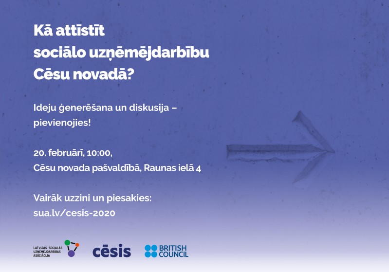 Kopīga ideju ģenerēšanu un diskusija "Kā attīstīt sociālo uzņēmējdarbību Cēsu novadā?"