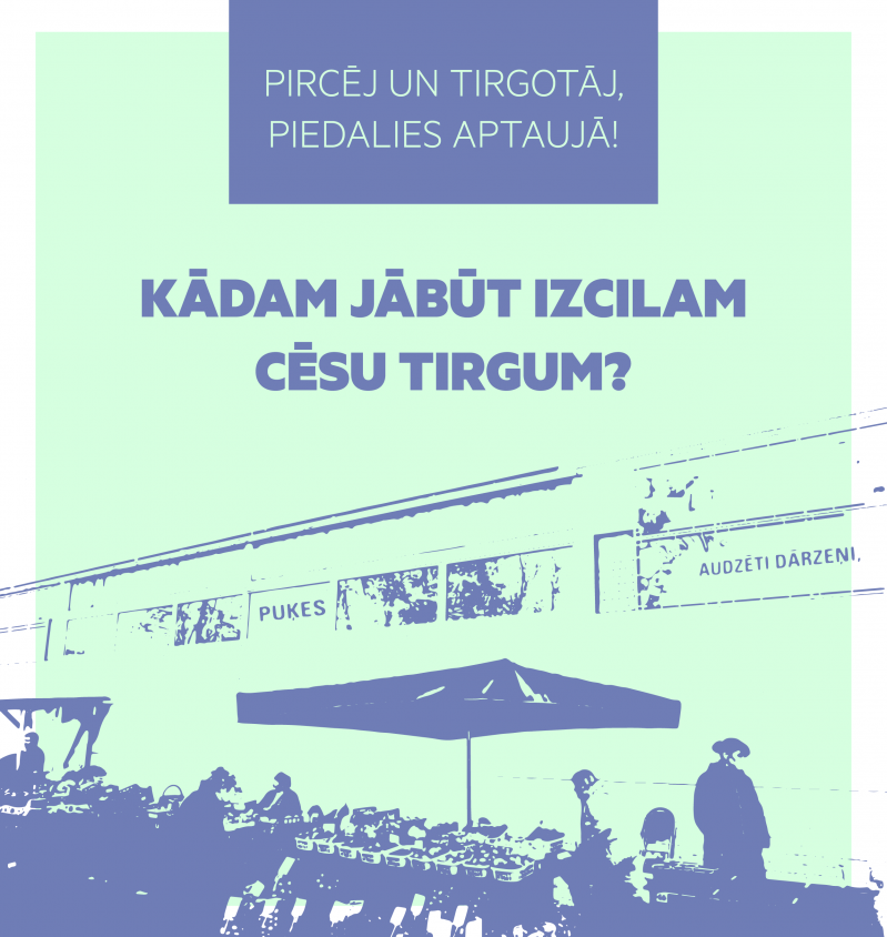 Aicinām aizpildīt aptauju par Cēsu tirgus nākotni