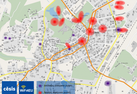 Cēsīs izveidoti 15 bezmaksas WiFi punkti