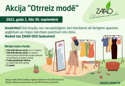 Līdz 30.septembrim ZAAO lietotu apģērbu nodošanas akcija