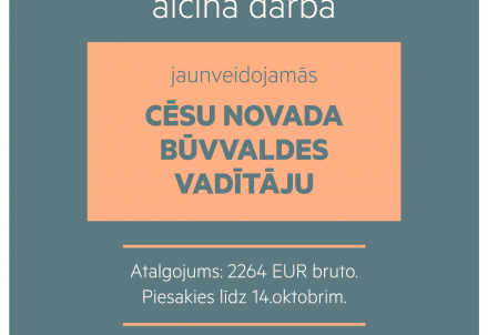 Cēsu novada pašvaldība aicina darbā jaunveidojamās Cēsu novada būvvaldes vadītāju