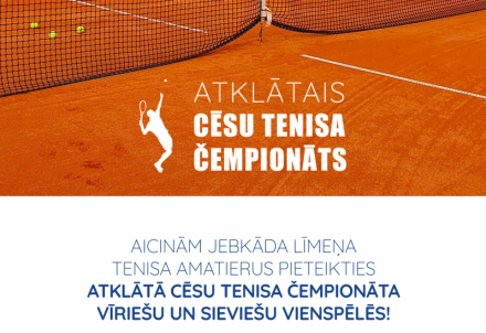 Reģistrācija atklātajam Cēsu tenisa čempionātam