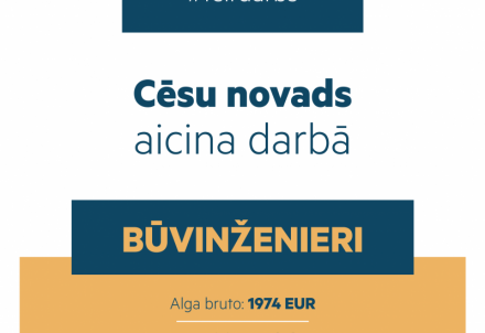 Cēsu novada pašvaldība aicina darbā būvinženieri