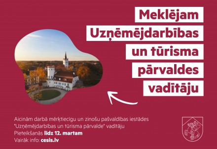 Aicina darbā pašvaldības iestādes "Uzņēmējdarbības un tūrisma pārvalde" vadītāju