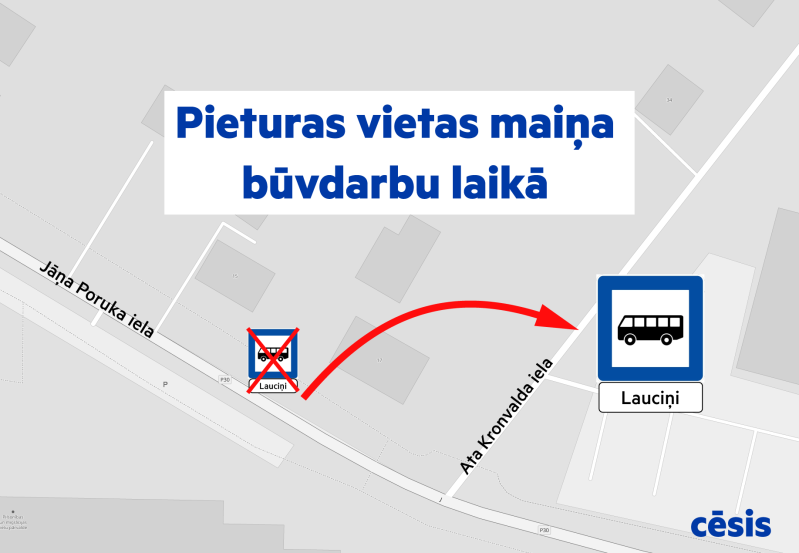 Pārcelta autobusu pietura