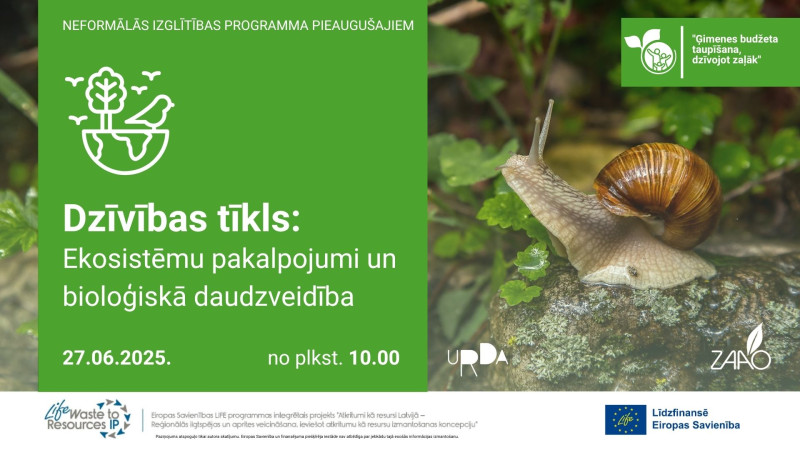 ZAAO aicina uz nodarbību par dabas vērtībām ikdienā