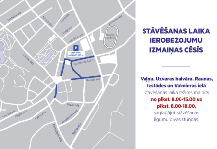 Automašīnu stāvēšanas laika izmaiņas Cēsīs