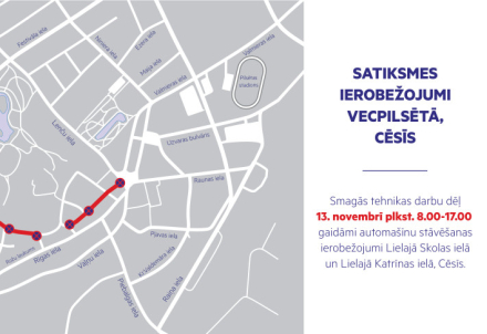 Automašīnu stāvēšanas ierobežojumi vecpilsētā, Cēsīs