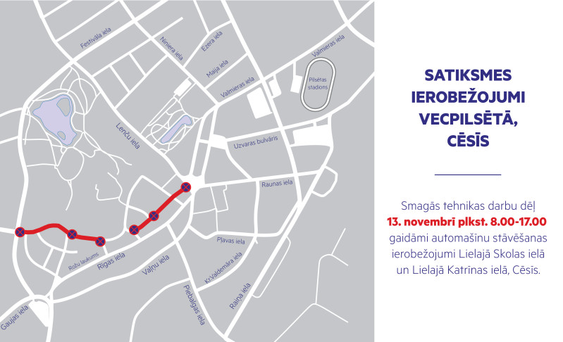 Automašīnu stāvēšanas ierobežojumi vecpilsētā, Cēsīs