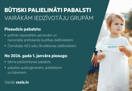 Būtiski palielināti vairāki Cēsu novada pašvaldības pabalsti