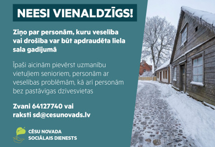 Aukstajā laikā aicinām pievērst uzmanību līdzcilvēku drošībai