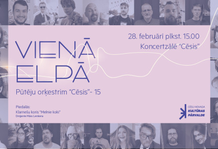 Pūtēju orķestra “Cēsis" 15 gadu jubilejas koncerts “Vienā elpā"