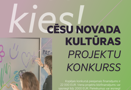 Sākusies pieteikšanās Cēsu novada kultūras projektu konkursam