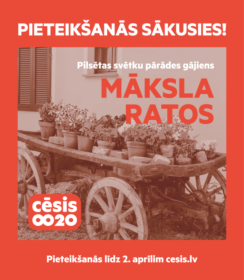 Aicinām pieteikties "Cēsis 820" svētku parādes gājienam "Māksla ratos"