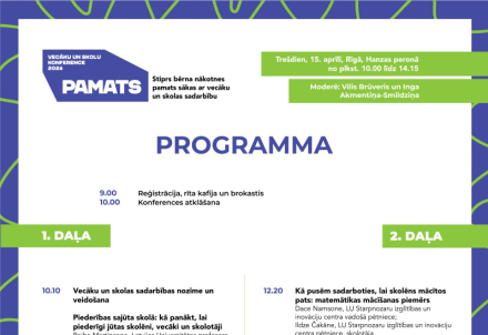 Aicina uz kopīgu sarunu par bērnu izglītības nākotni: Vecāku un skolu konference "Pamats"