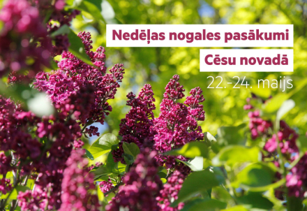 Nedēļas nogales pasākumi Cēsu novadā 22.05. – 24.05.