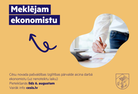 Aicinām darbā ekonomistu