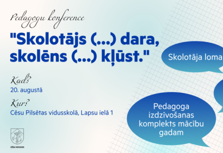 Pedagogu konferencē diskutēs par skolotāja lomu un pārmaiņām mācību procesā