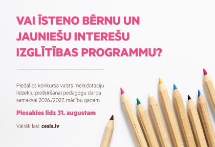 Piesakies un saņem atbalstu interešu izglītības programmu īstenošanai