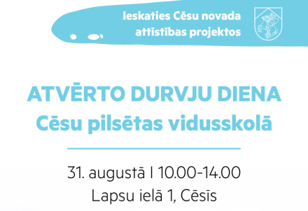Atvērto durvju diena atjaunotajā Cēsu Pilsētas vidusskolā