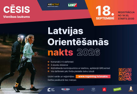 Cēsīs norisināsies jau desmitā Latvijas Orientēšanās nakts