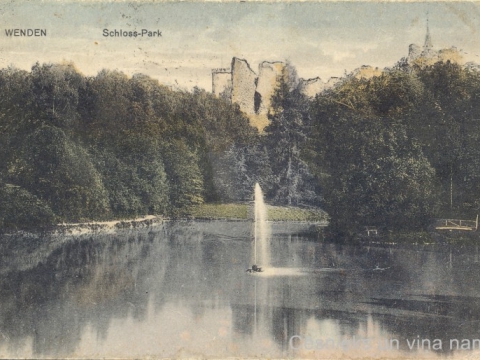 Cēsu Pils parks ap 1900. - 1913. gadu